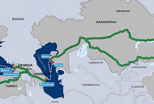 Dodávka zboží transkaspickým koridorem je o třetinu dražší než trasa přes Rusko